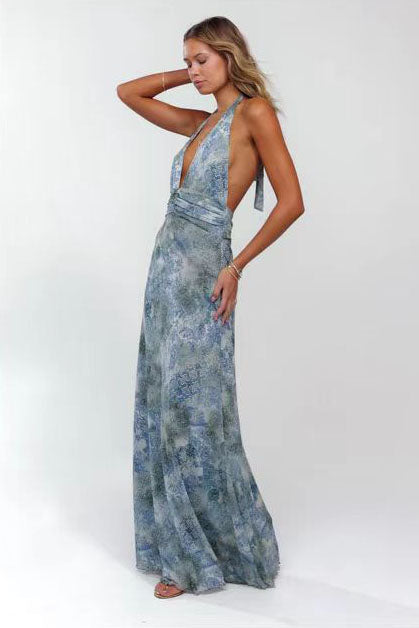 Camoni Polka Dot Diary Maxi Dress-ROVOLE