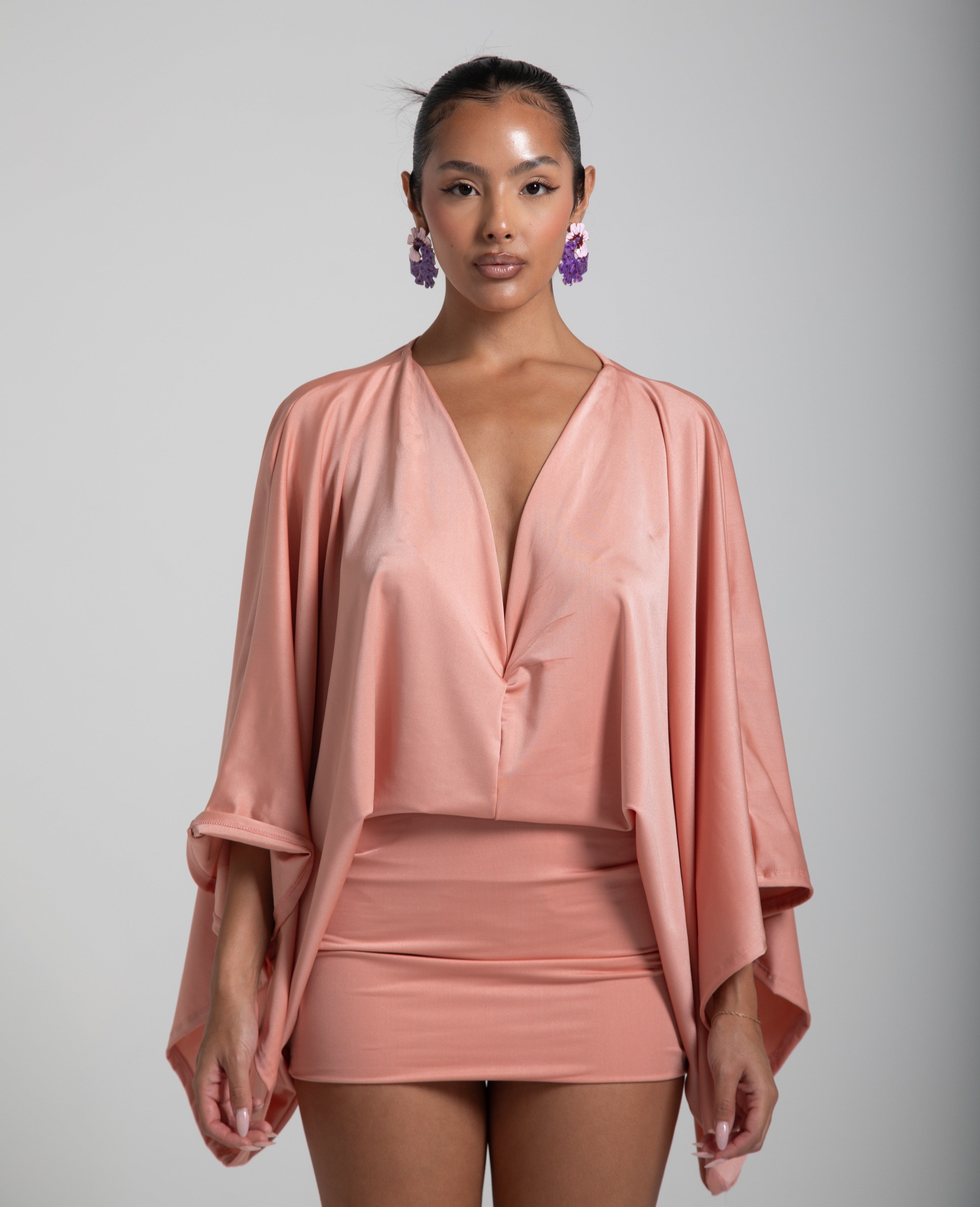 ISLA MINI DRESS - DUSTY ROSE