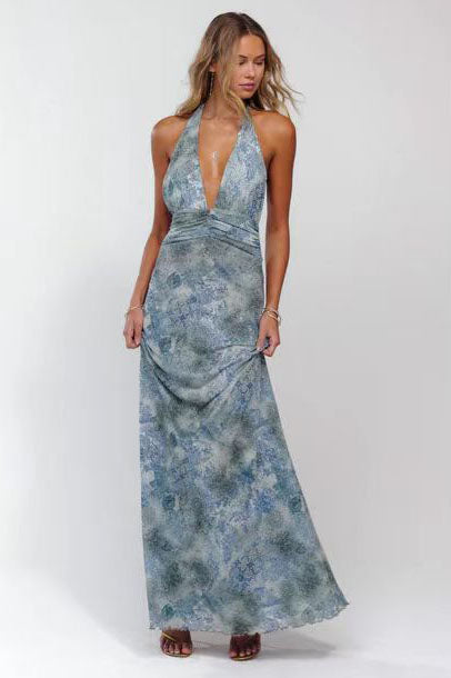 Camoni Polka Dot Diary Maxi Dress-ROVOLE