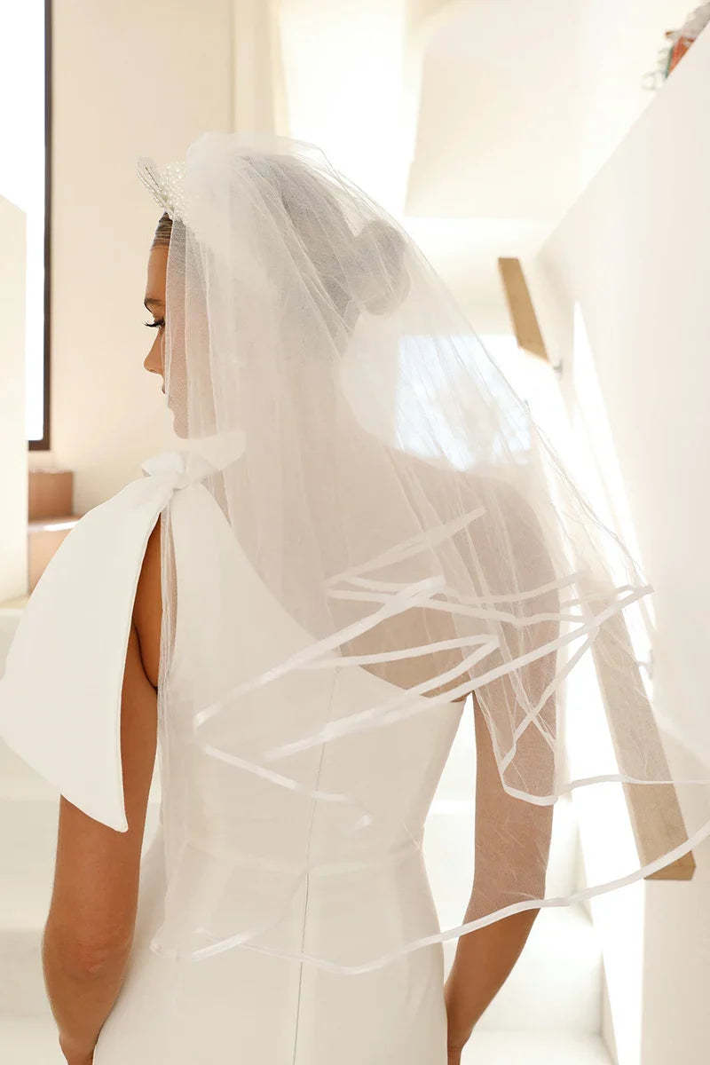 Bride To Be Veil - White-ROVOLE