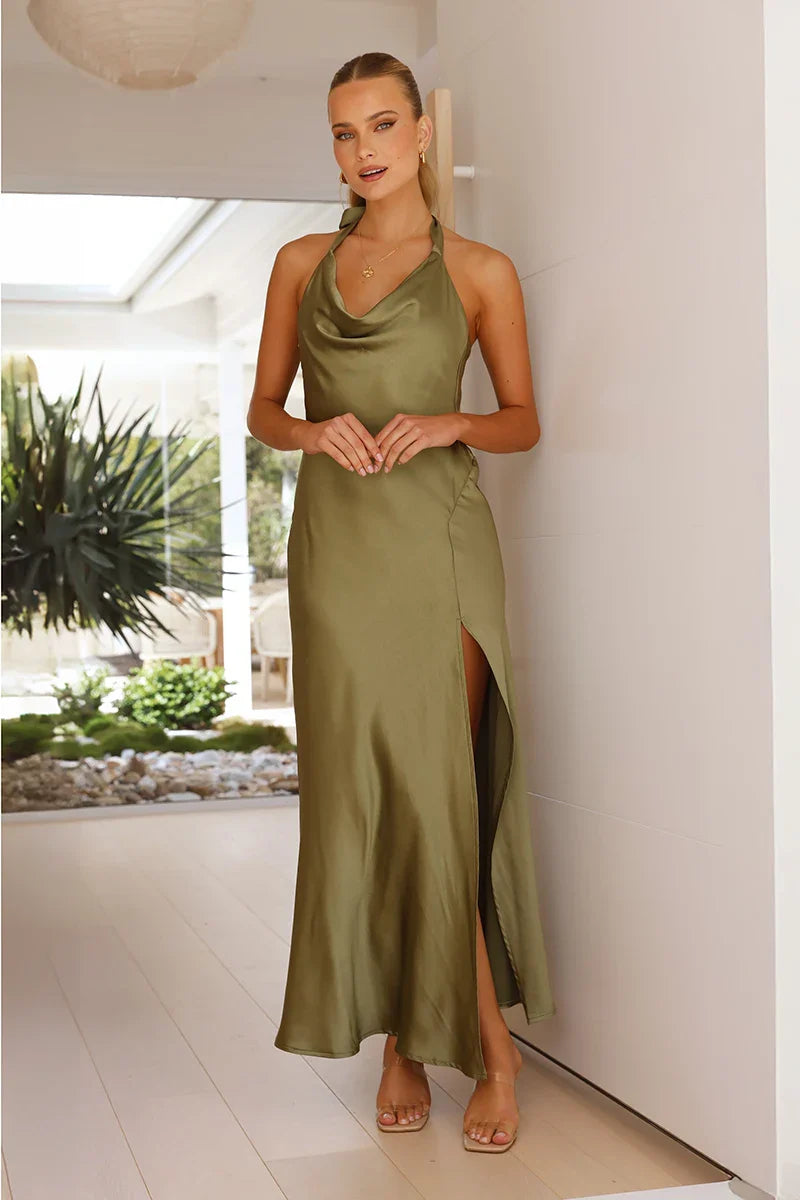 Sian Maxi Dress - Olive-ROVOLE