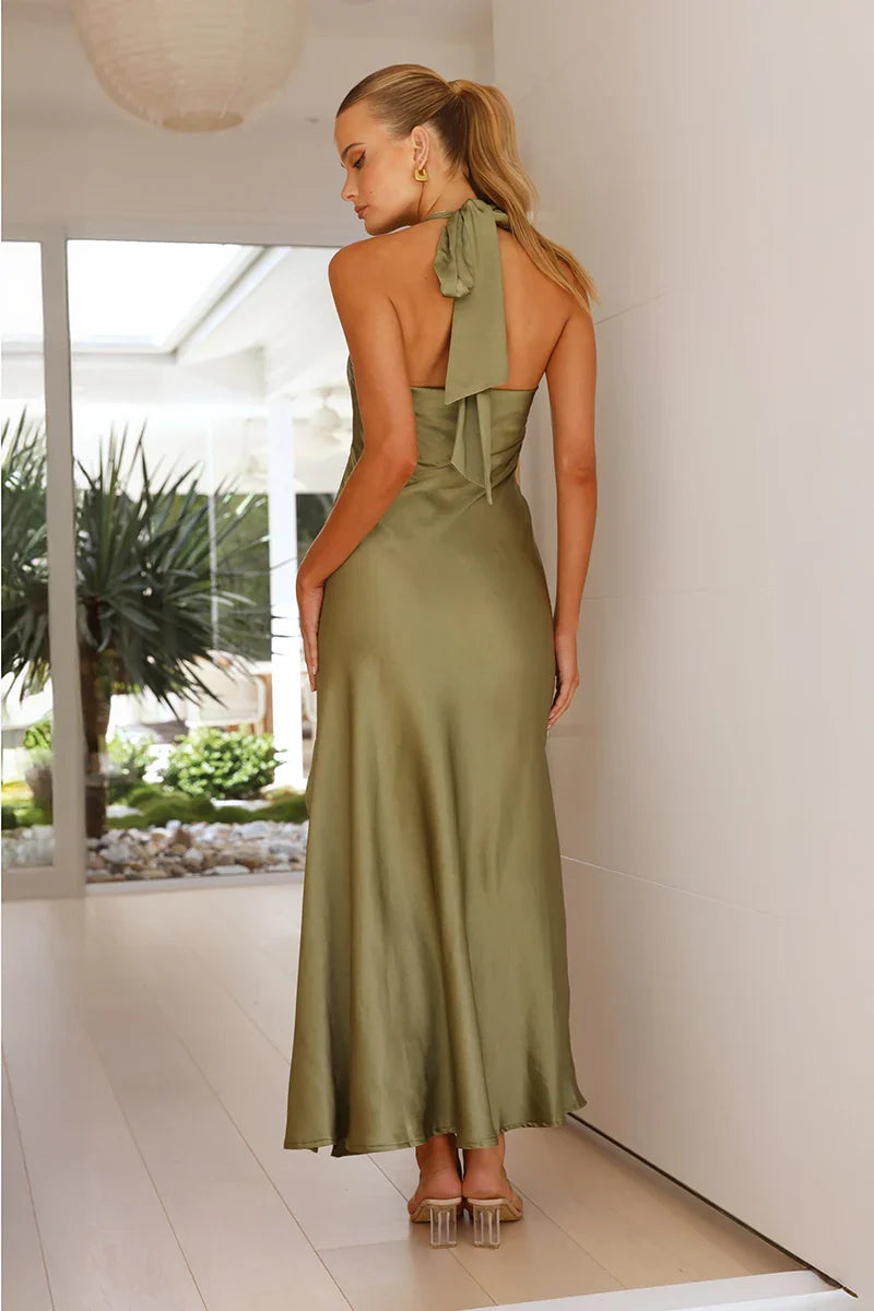 Sian Maxi Dress - Olive-ROVOLE