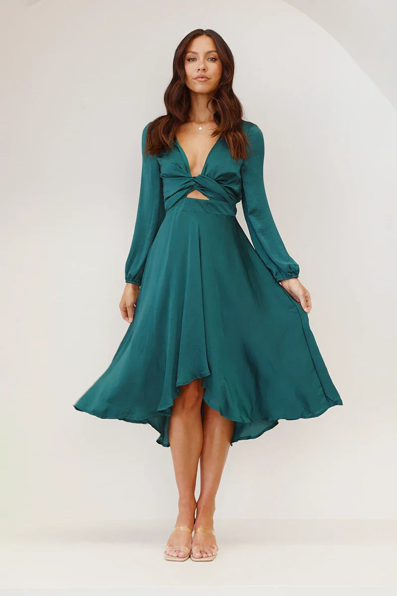 Starry Nights Dress - Emerald-ROVOLE