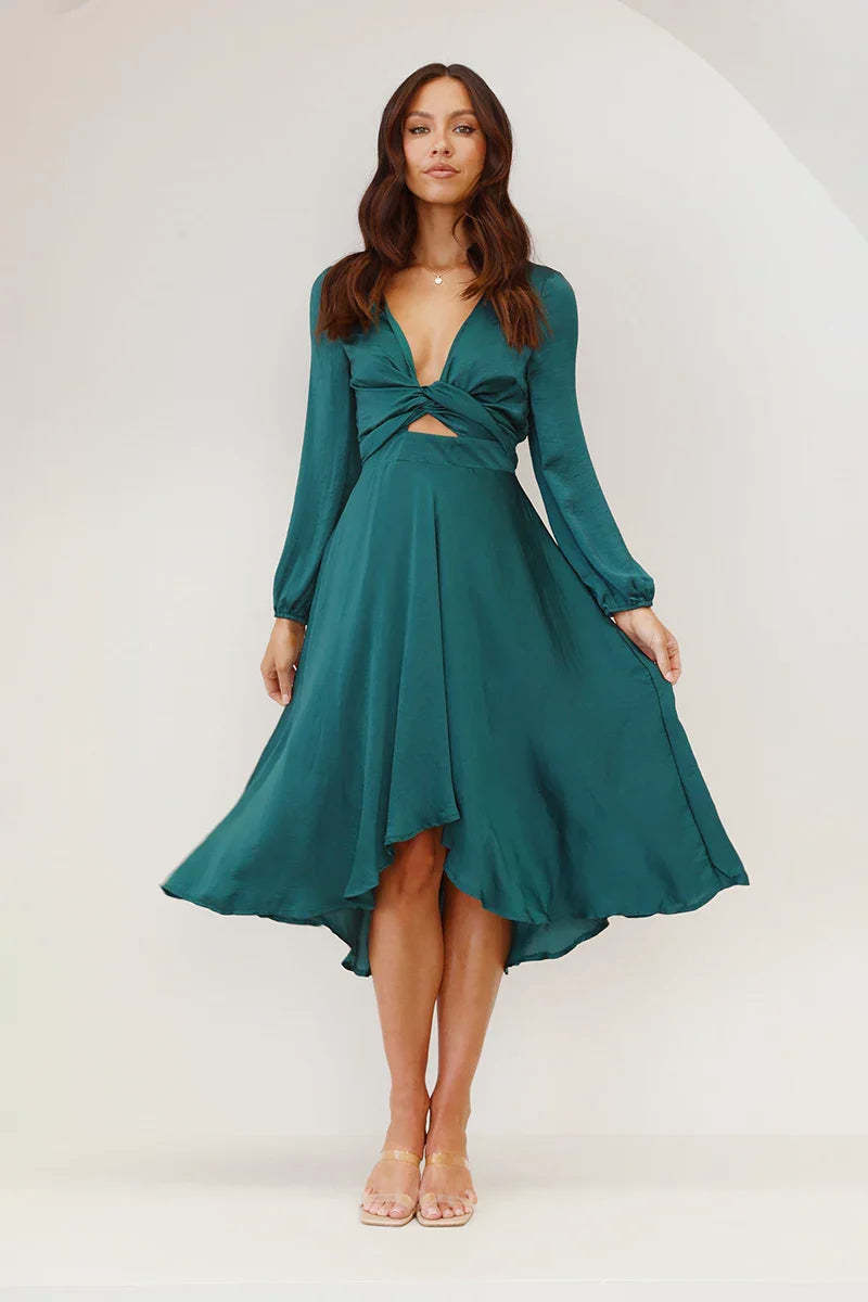 Starry Nights Dress - Emerald-ROVOLE