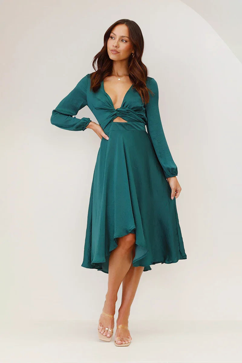 Starry Nights Dress - Emerald-ROVOLE