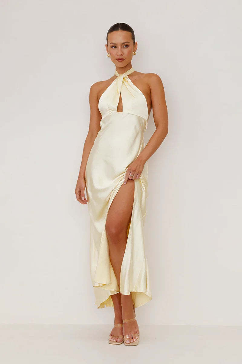 Amalia Maxi Dress - Yellow-ROVOLE