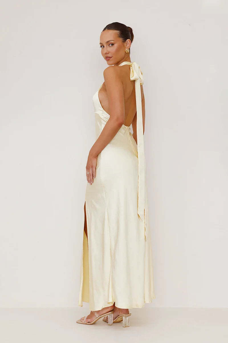 Amalia Maxi Dress - Yellow-ROVOLE