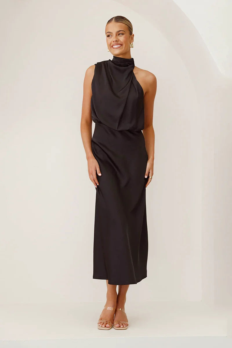 Esther Maxi Dress - Black-ROVOLE