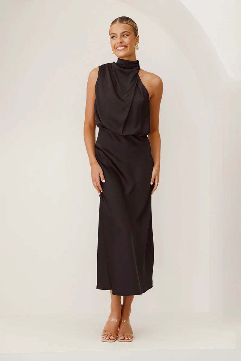 Esther Maxi Dress - Black-ROVOLE