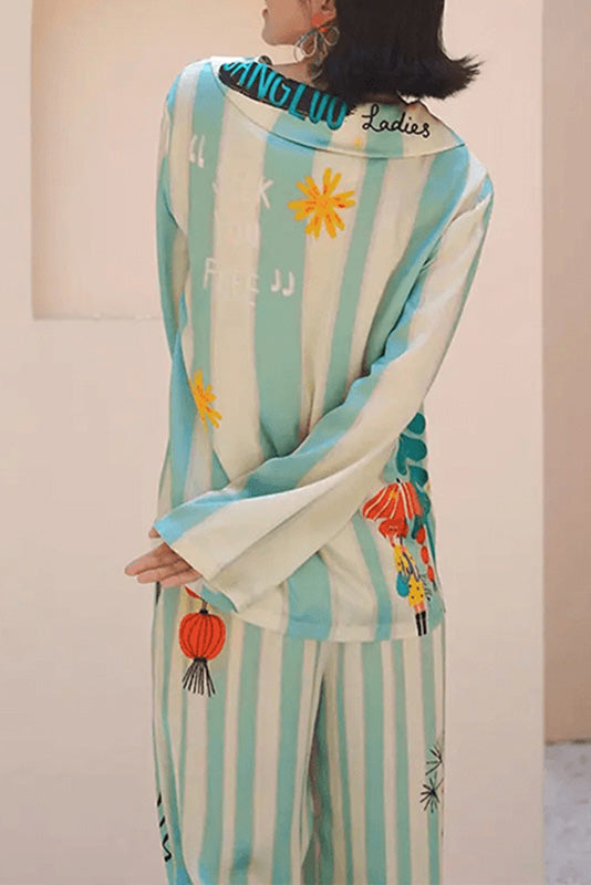 Forest Walk Long Pajama Set-ROVOLE