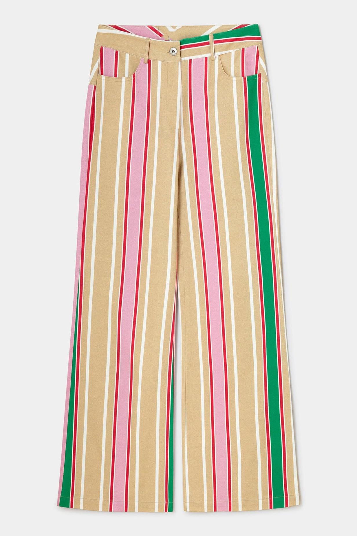 Leroy Brown Striped Twill Pants-ROVOLE