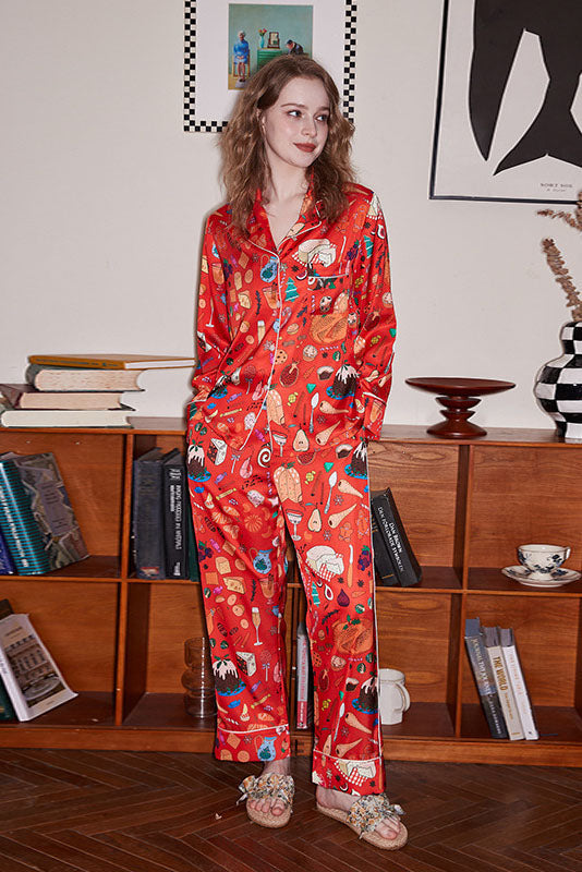 Orange Dessert Pajama Set-ROVOLE