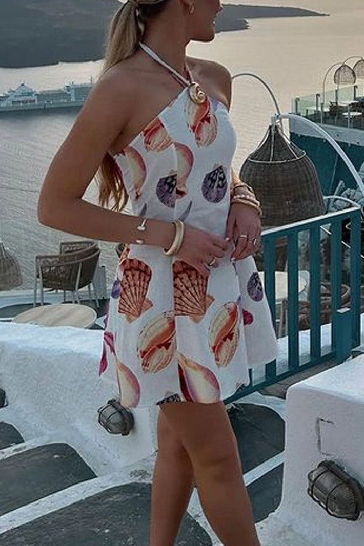 Freya Mini Dress - Seaside Bouquet-ROVOLE