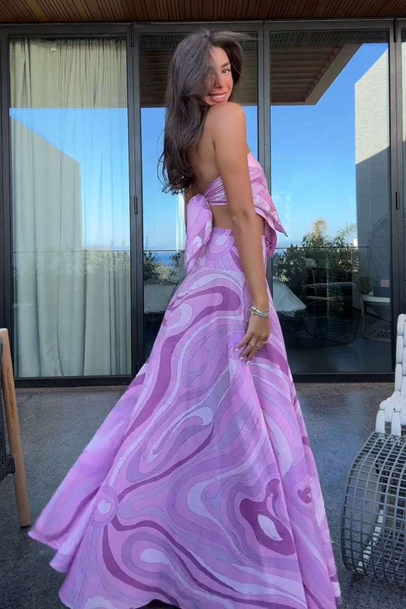 Roca Pink Skirt Set-ROVOLE