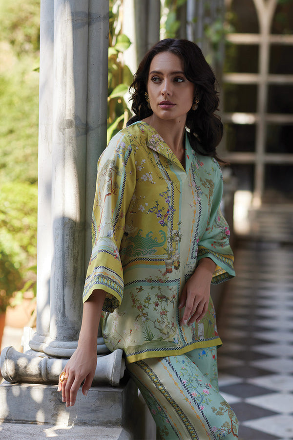 Flair Fusion Flowers Pants Set-ROVOLE