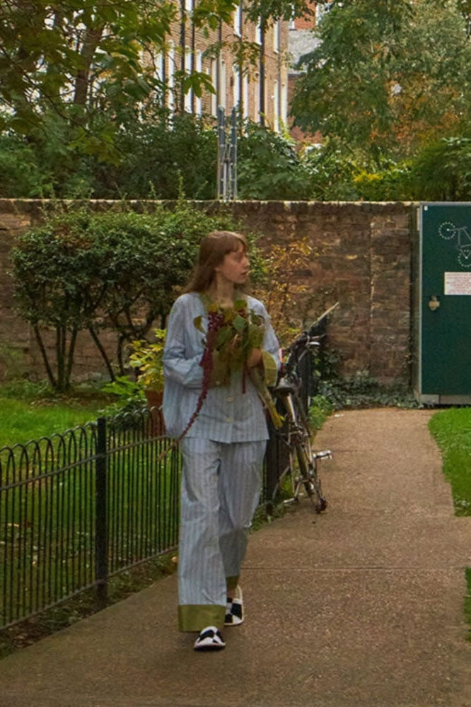 Striped Color-Block Pajama Set-ROVOLE