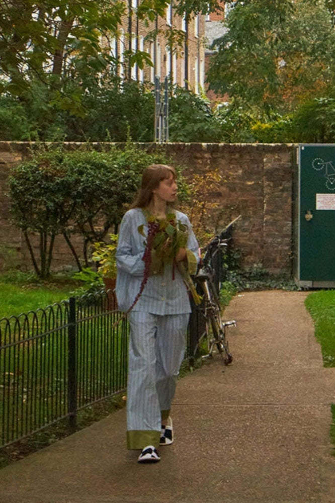 Striped Color-Block Pajama Set-ROVOLE