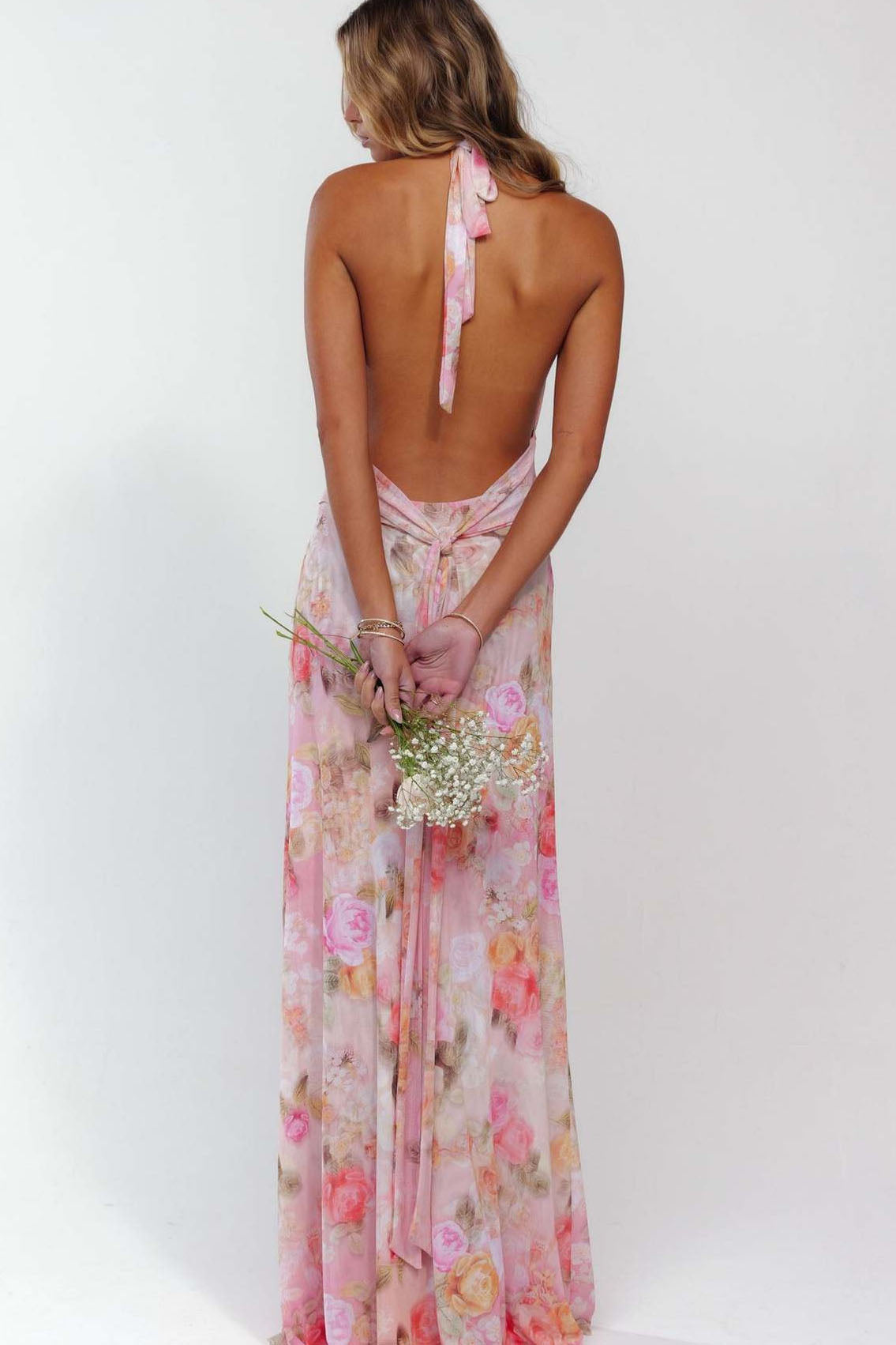 Camoni Polka Dot Diary Maxi Dress-ROVOLE