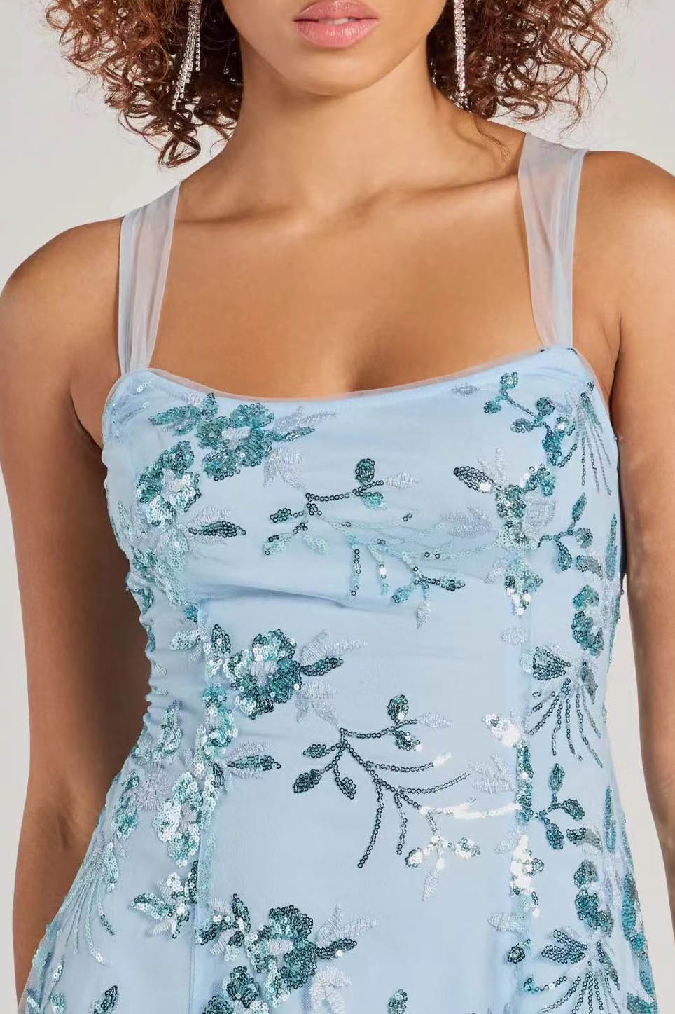 Glam Night Sequin Slip Mini Dress-ROVOLE