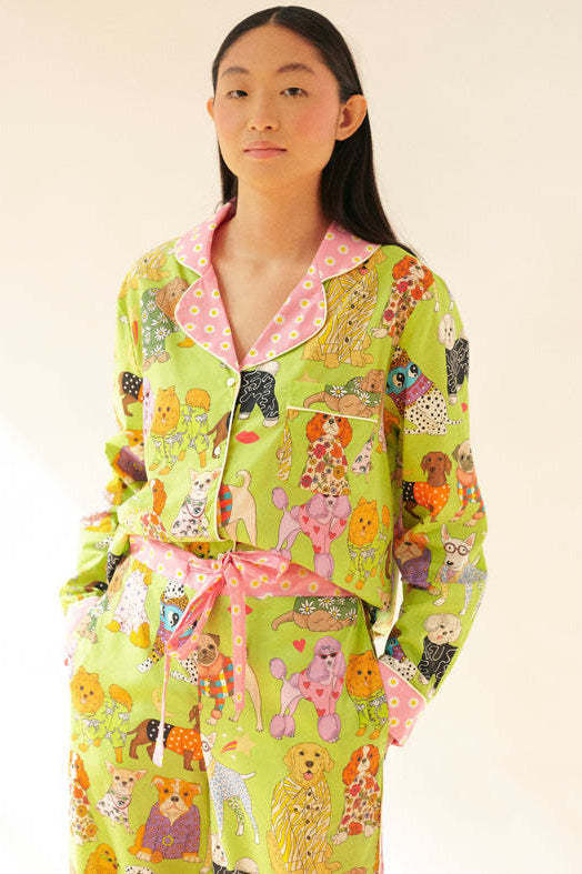 Artistic Illustration Pajama Set-ROVOLE
