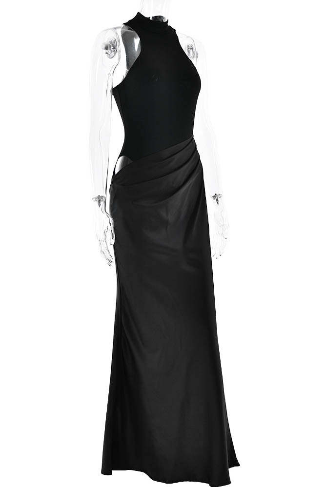 Panelled Cutout Bodycon Dress-ROVOLE