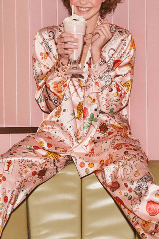 Luxury Mahjong Queen Pajama Set-ROVOLE