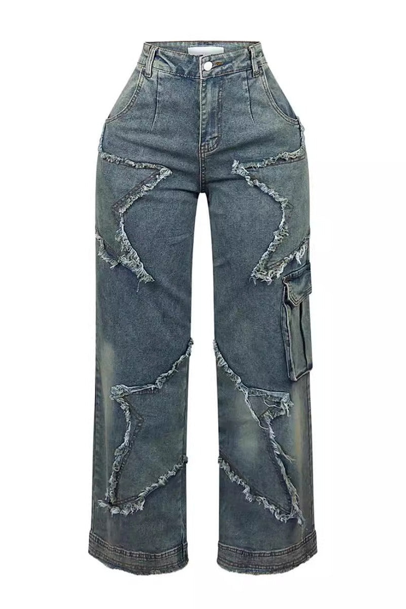 Star Tassel Fringe Wide-Leg Pants-ROVOLE