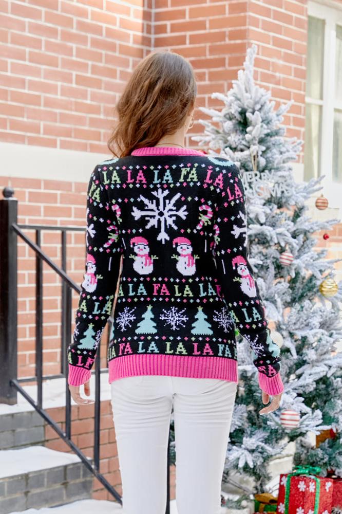 Snowman Christmas Knit Sweater-ROVOLE