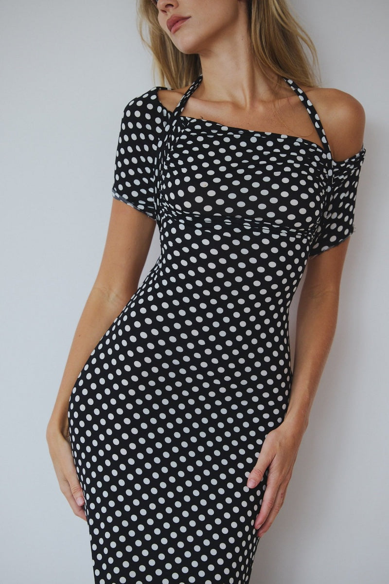 Polka Dot Maxi Dress-ROVOLE
