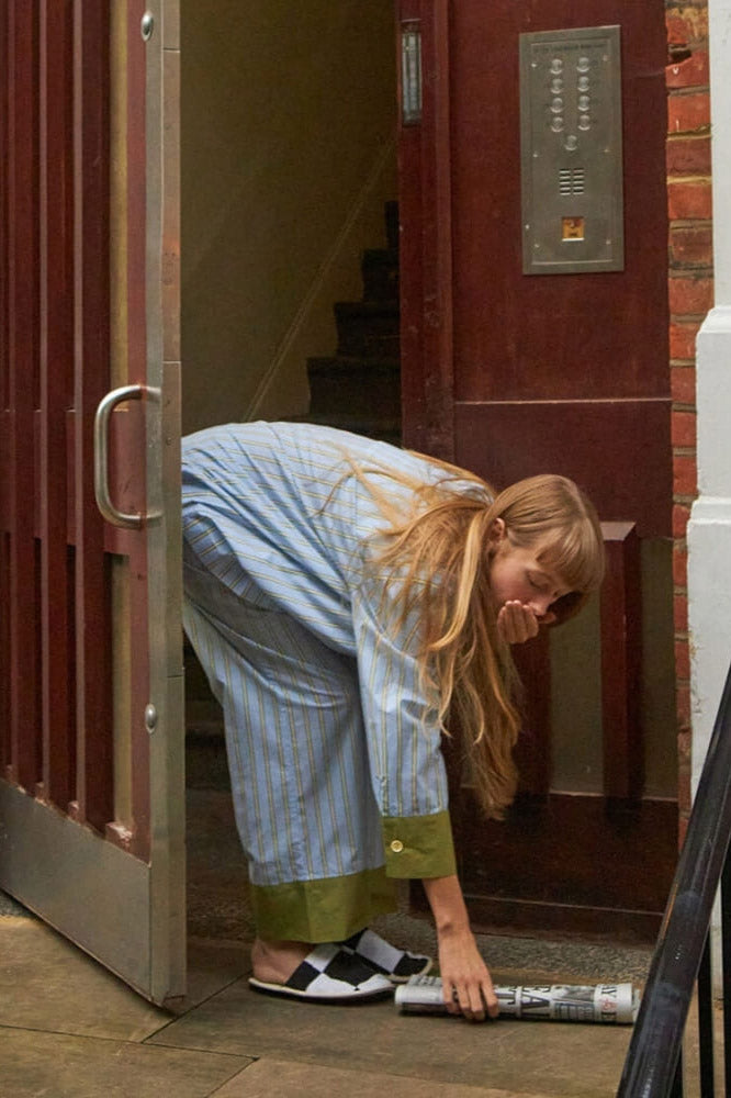 Striped Color-Block Pajama Set-ROVOLE