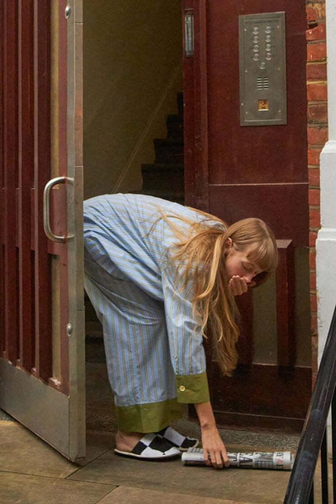 Striped Color-Block Pajama Set-ROVOLE