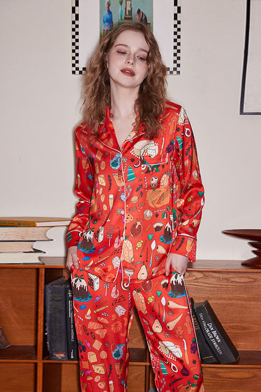 Orange Dessert Pajama Set-ROVOLE