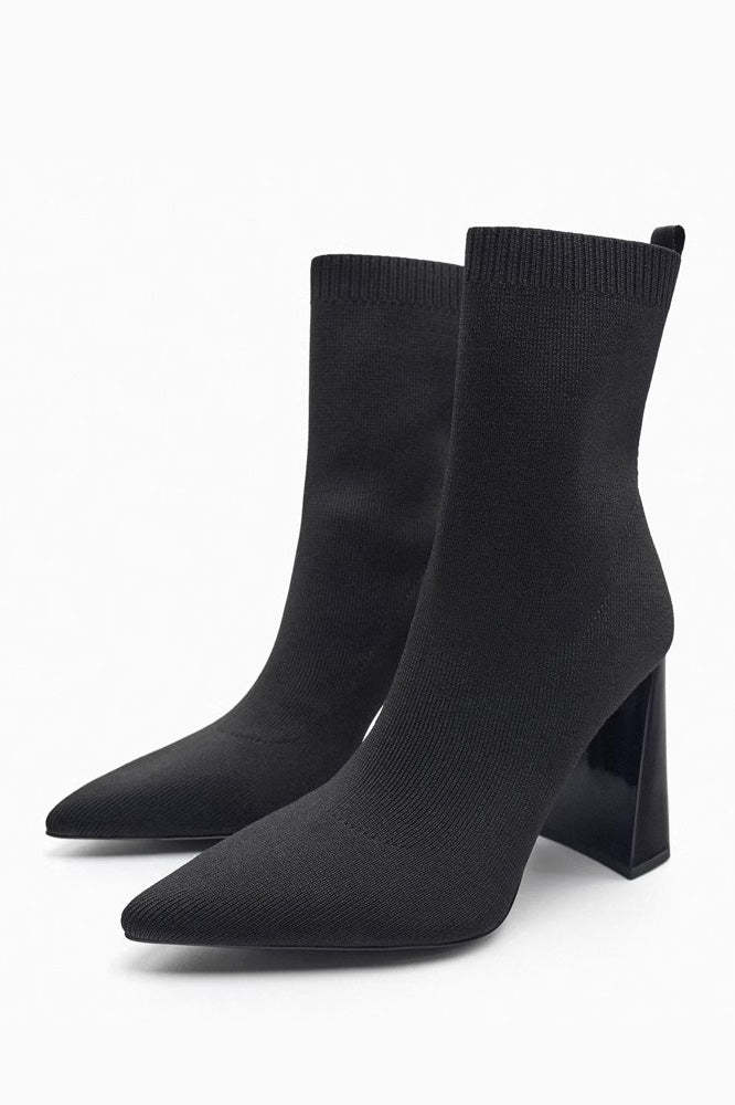 Vintage Elastic Socks Ankle Boots-ROVOLE