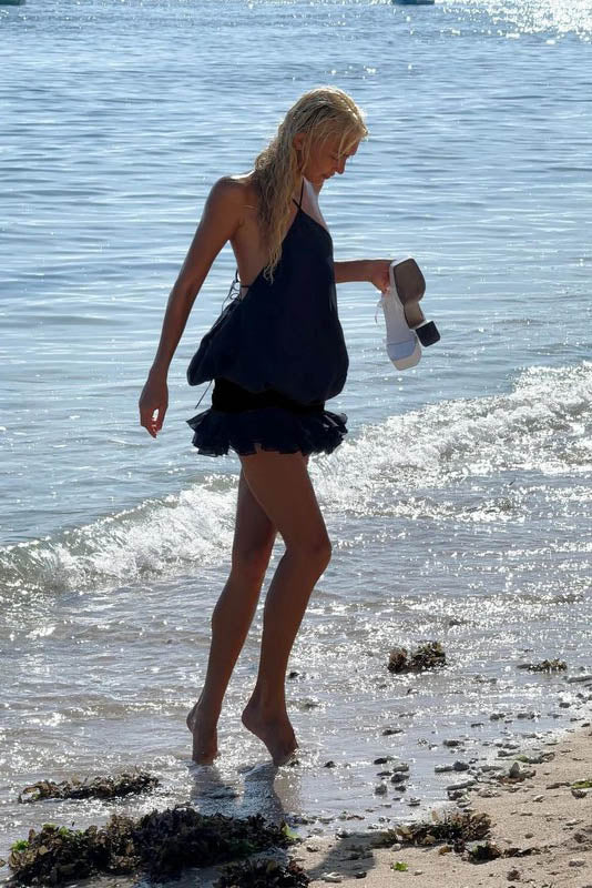 Coastal Kiss Halter Backless Mini Dress-ROVOLE