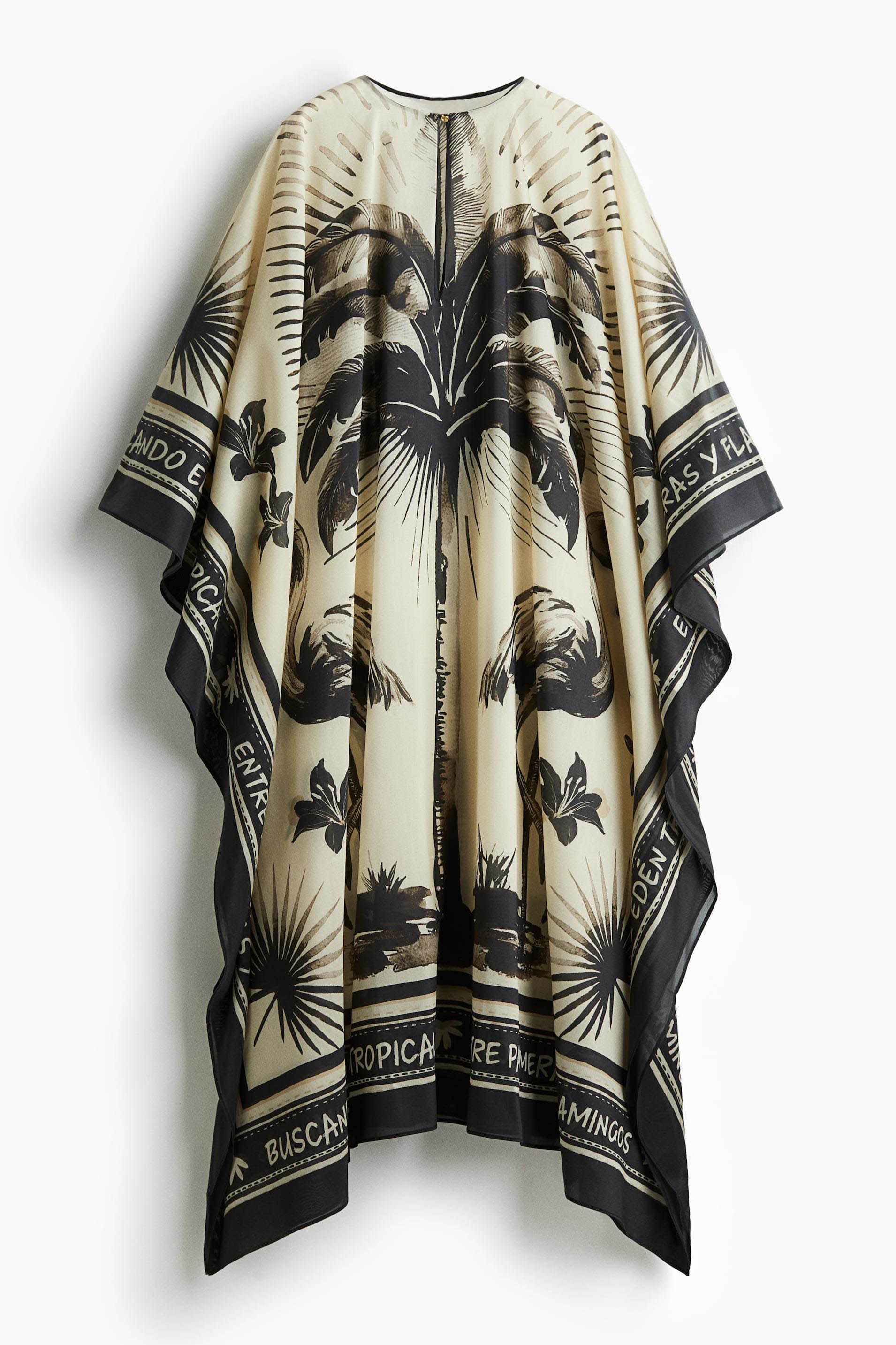 Oversized Flamingo Kaftan Maxi Dress-ROVOLE