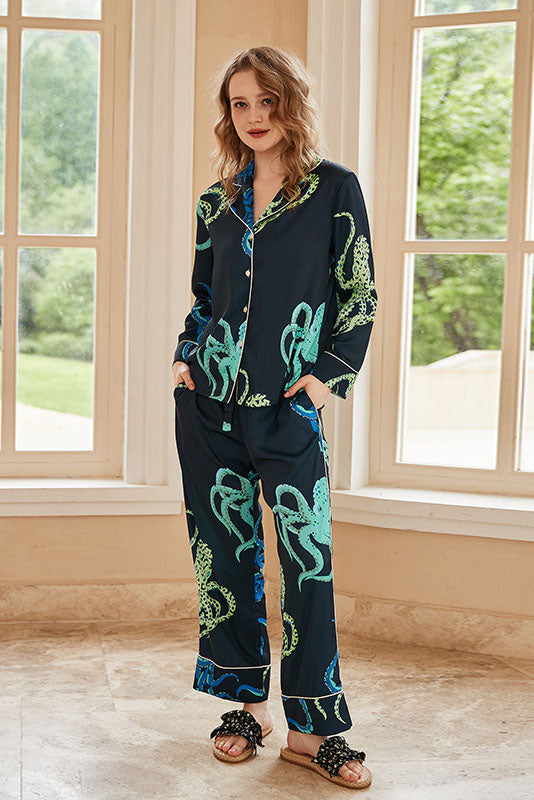 Octopus Print Pajama Set-ROVOLE