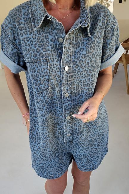 Jini Jeans Playsuit Blue Leo-ROVOLE