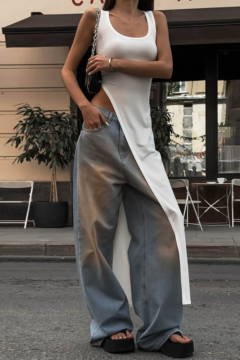 Urban Muse Slit Bodycon Dress-ROVOLE