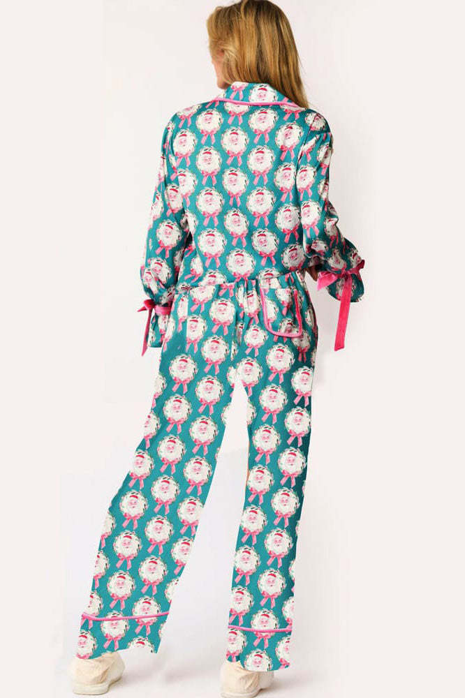 Santa Print Pajama Set-ROVOLE