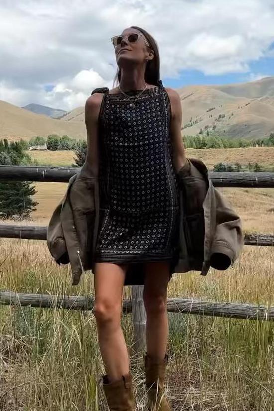 Montmartre Foulard Mini Dress-ROVOLE