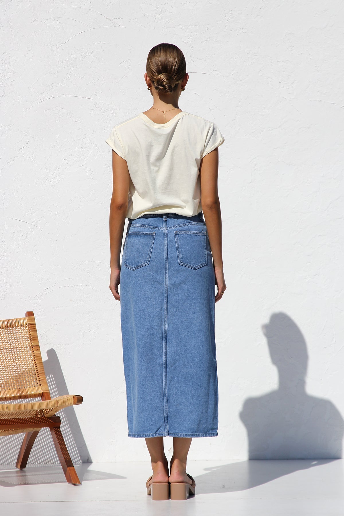 April Denim Skirt-ROVOLE