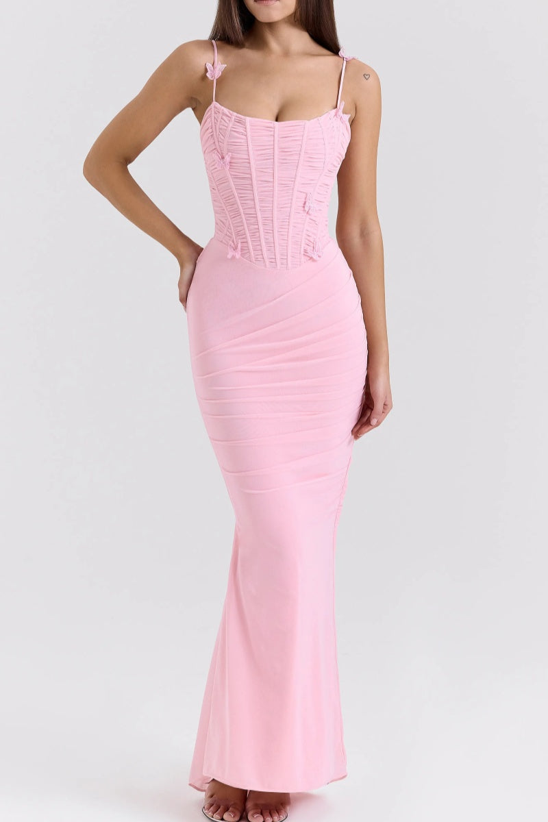 Romola Appliqué Maxi Dress-ROVOLE