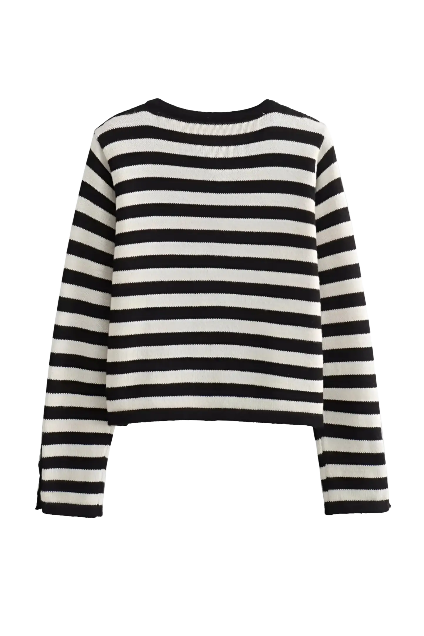 Striped Dropped Shoulder Long Sleeve Cardigan-ROVOLE