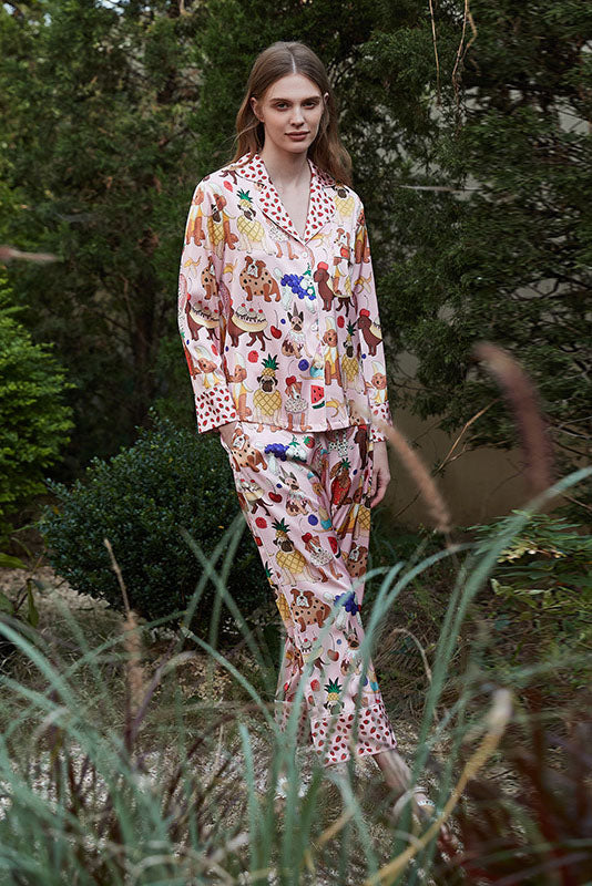 Pink Dessert Dog Pajama Set-ROVOLE