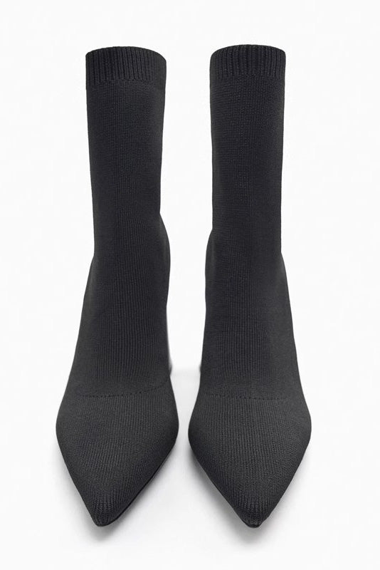 Vintage Elastic Socks Ankle Boots-ROVOLE