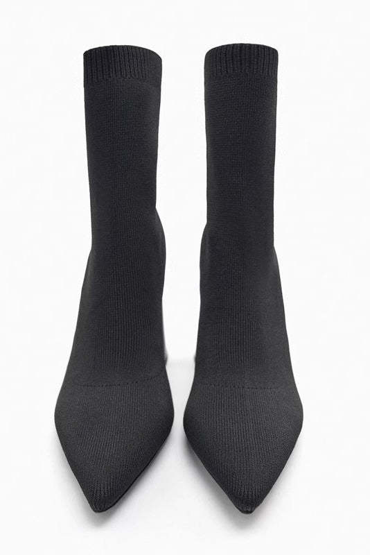 Vintage Elastic Socks Ankle Boots-ROVOLE