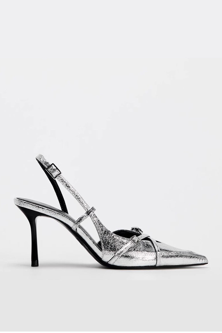 British Style Side Sling High Heels-ROVOLE