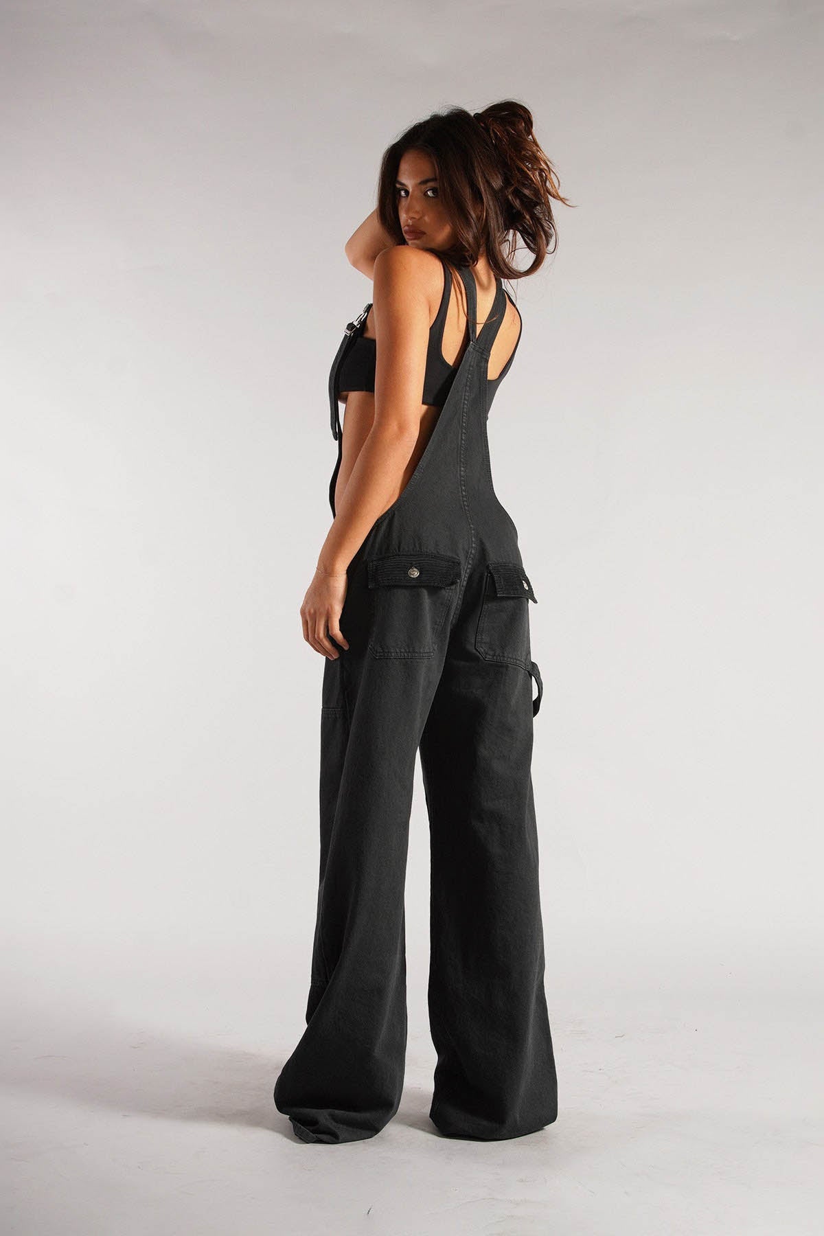 Chic Utility Denim Jumpsuit-ROVOLE