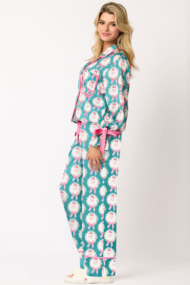 Santa Print Pajama Set-ROVOLE