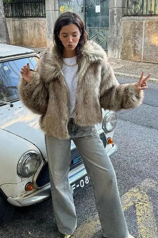 Stylish Faux Leather Jacket-ROVOLE